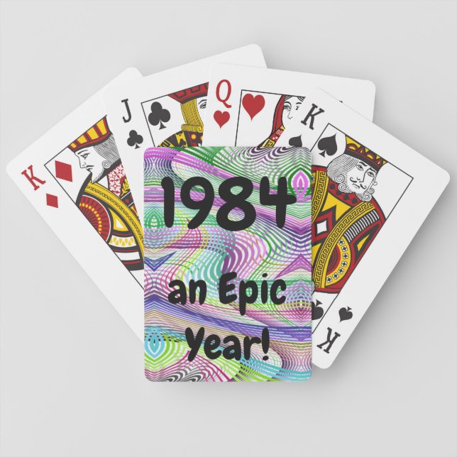1984 an Epic Year! Playing Cards (Back)