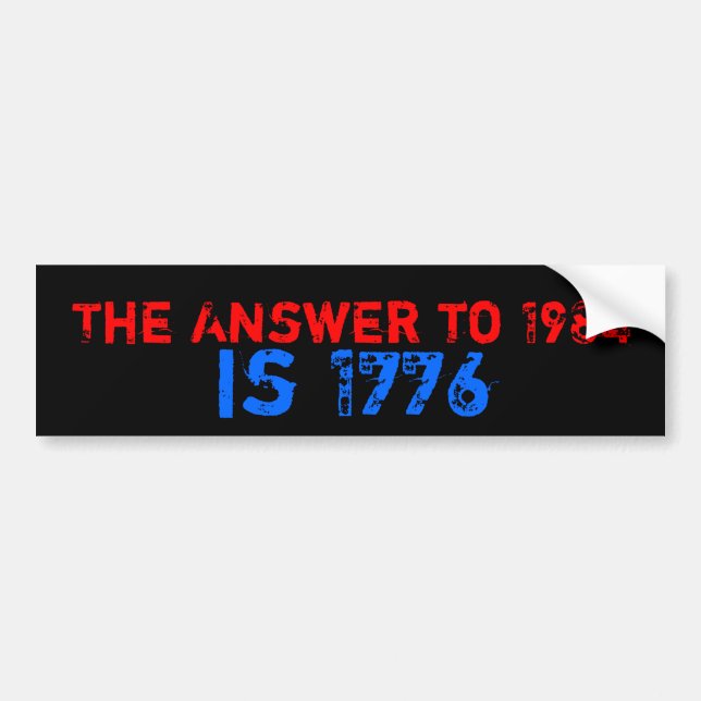 1984 Big Brother Bumper Sticker (Front)