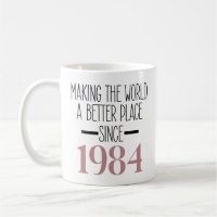 1984 Birthday 40th Years Old Gifts Women Mug