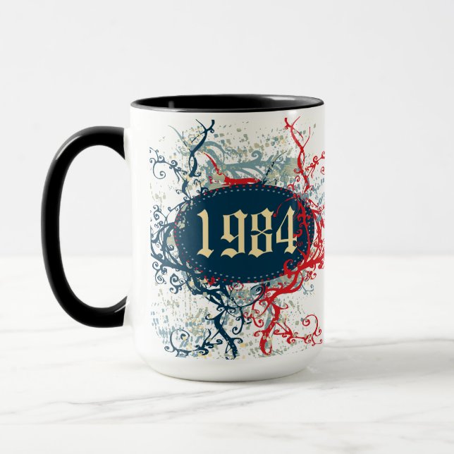 1984 Birthday Year or Since 1984 or Made in 1984 Mug (Left)