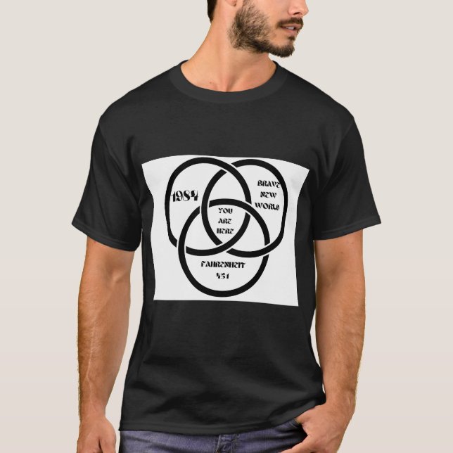 1984 Brave New World Fahrenheit 451 Conspiracy T-Shirt (Front)