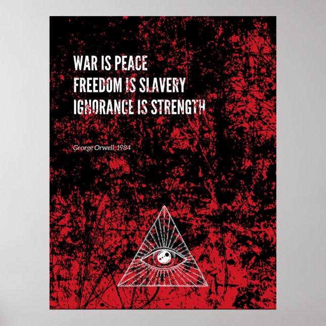 1984 George Orwell War is Peace Poster (Front)