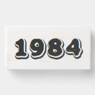1984 WOODEN BOX SIGN