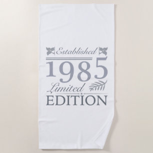 1985 Limited Edition 40th Birthday Beach Towel