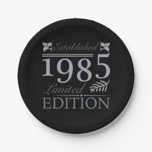 1985 Limited Edition 40th Birthday Paper Plates