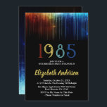 1985 Retro 40th Birthday Party Customizable Invitation<br><div class="desc">Celebrate in style with this vibrant 1985 Retro 40th Birthday Invitation! Featuring a colorful neon design and a bold black background, this template brings vintage vibes with a modern twist. Fully customizable for your honoree's name, party details, and RSVP information. Perfect for milestone birthday celebrations or 1980s-themed parties. Impress your...</div>