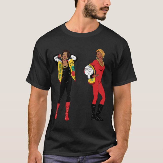 1985 Salt n Pepa Black Women Hip Hop T-Shirt (Front)