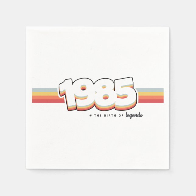 1985 The birth of legends Napkins (Front)