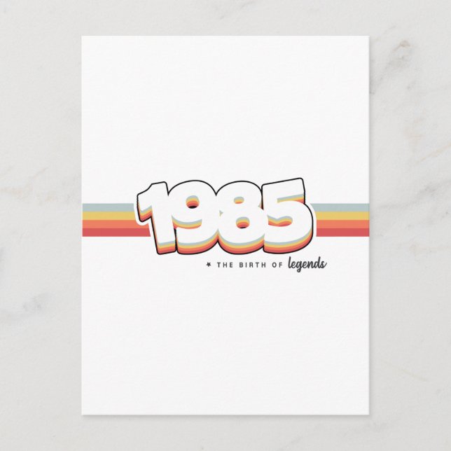 1985 The birth of legends Postcard (Front)