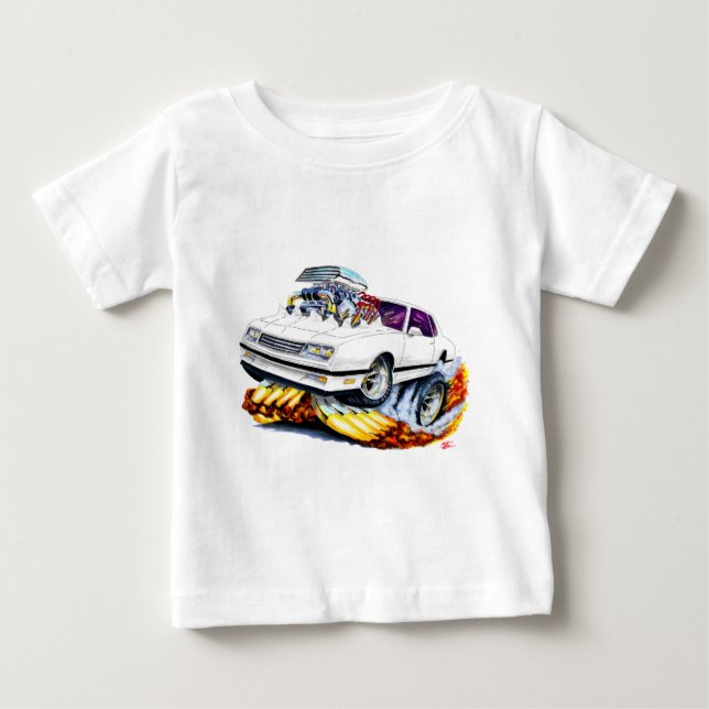 1986-88 Monte Carlo White-Black Car Baby T-Shirt (Front)