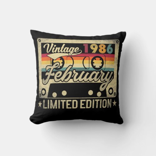 1986 Limited Edition 36th Birthday Gift Vintage Throw Pillow
