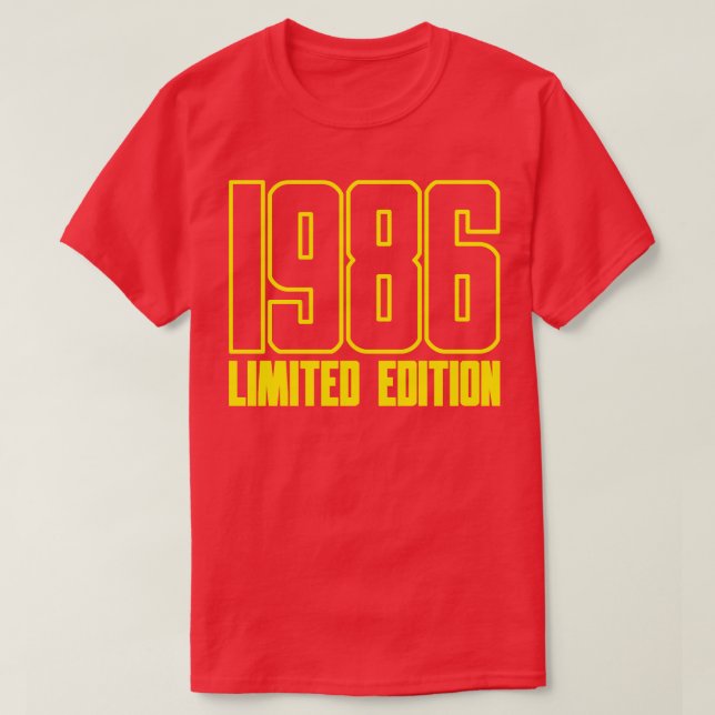 1986 Limited Edition Birthday Gift T-Shirt (Design Front)