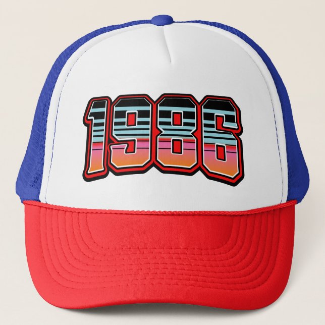 1986 T-Shirt Trucker Hat (Front)
