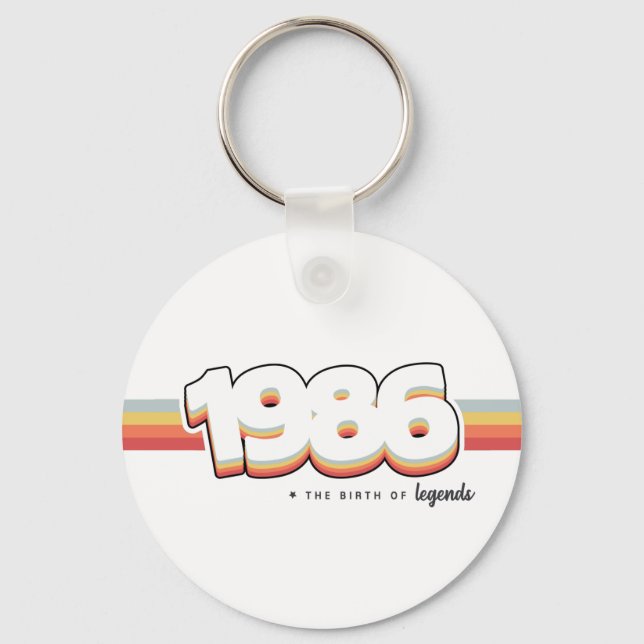 1986 The birth of legends Keychain (Front)