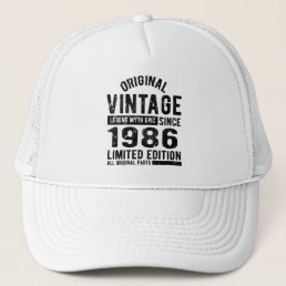 1986 Vintage Birthday Trucker Hat