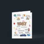 1987 Birthday Card For Husband and Wife<br><div class="desc">Take a Journey Back to 1987. The Perfect Birthday Card for Sister, Brother, Husband, or Wife Make their birthday truly unforgettable with a unique card that turns back the clock to 1987! More than just a greeting, this is a time capsule filled with fun facts, cherished memories, and a heartfelt...</div>