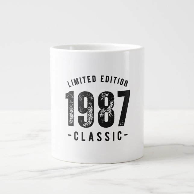 1987 Classic Birth Year Giant Coffee Mug (Front)