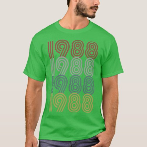 1988 Birth Year Retro Style T_Shirt