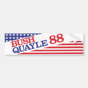 1988 Bush Quayle Vintage Bumper Sticker