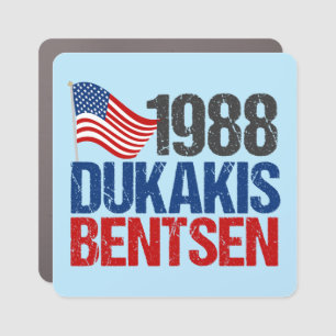 1988 Dukakis Bentsen Funny Retro Election Car Magnet