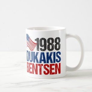 1988 Dukakis Bentsen Retro Election Coffee Mug