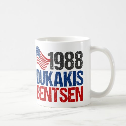 1988 Dukakis Bentsen Retro Election Coffee Mug