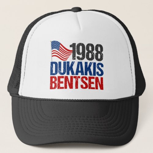 1988 Dukakis Bentsen Vintage Election Trucker Hat