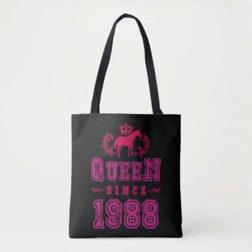 1988 Queen Unicorn Tote Bag