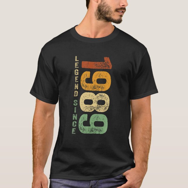 1989 Birthday Legend Since 1989 Gifts Born In 1989 T-Shirt (Front)