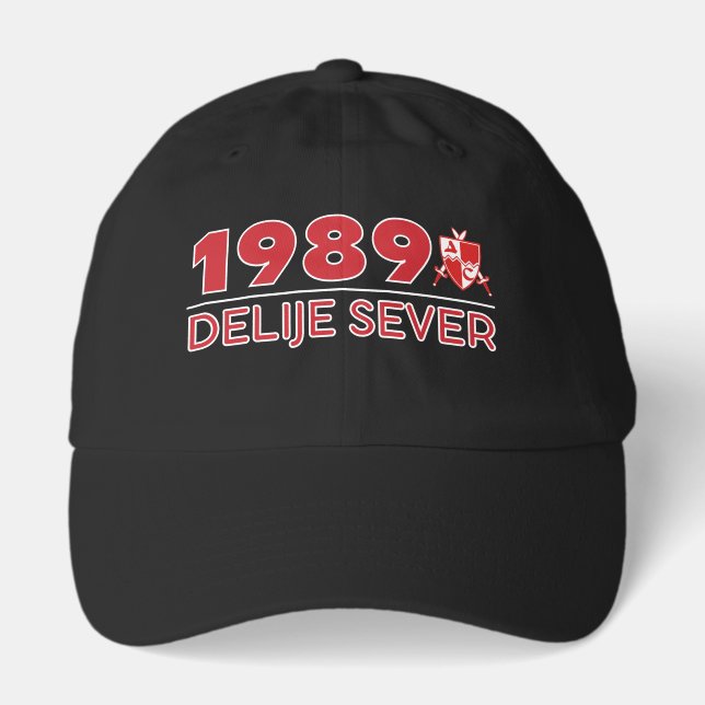1989 Delije Sever Crveno Belo Hat (Front)