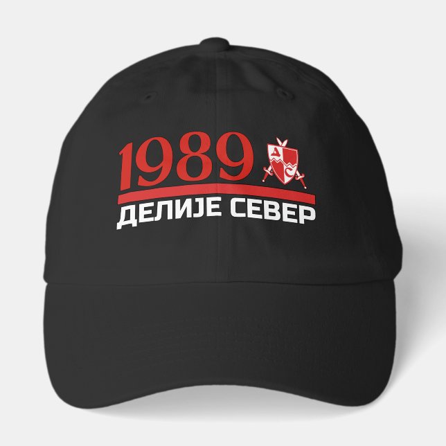 1989 Delije Sever Crveno Belo Hat (Front)