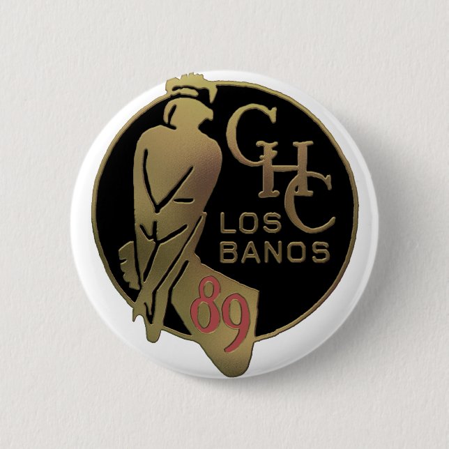 1989 Los Banos Button (Front)