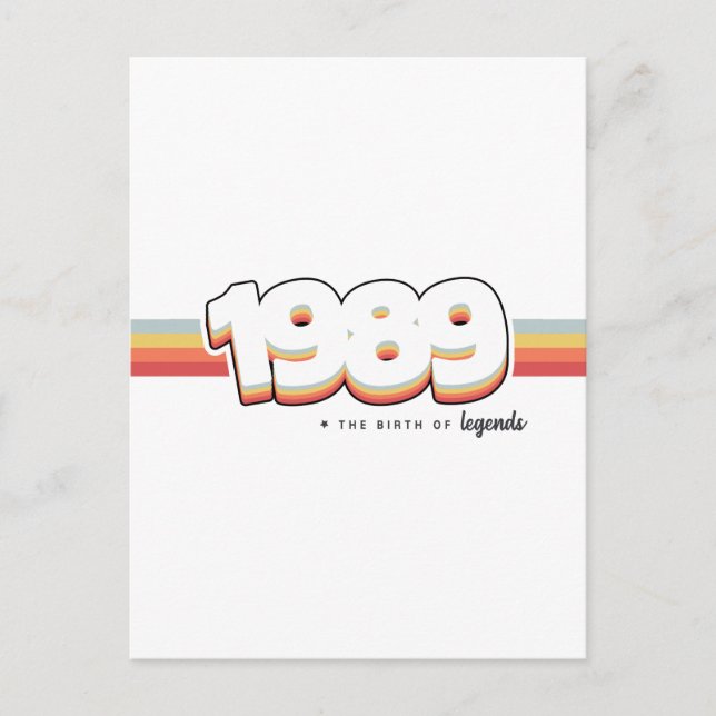 1989 The birth of legends Postcard (Front)