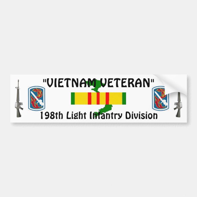 198th Light Inf Brigade bumper sticker (Front)
