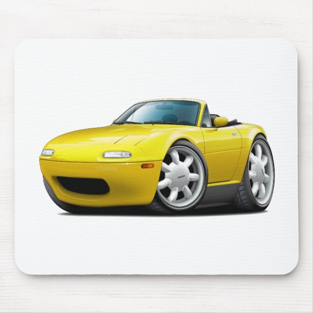 1990-98 Miata Yellow Car Mouse Pad (Front)