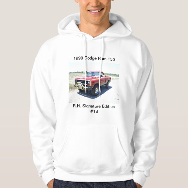 1990 Dodge Ram 150 Rod Hall Signature Edition #18 Hoodie (Front)