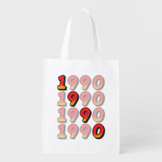 1990 Retro Design Grocery Bag