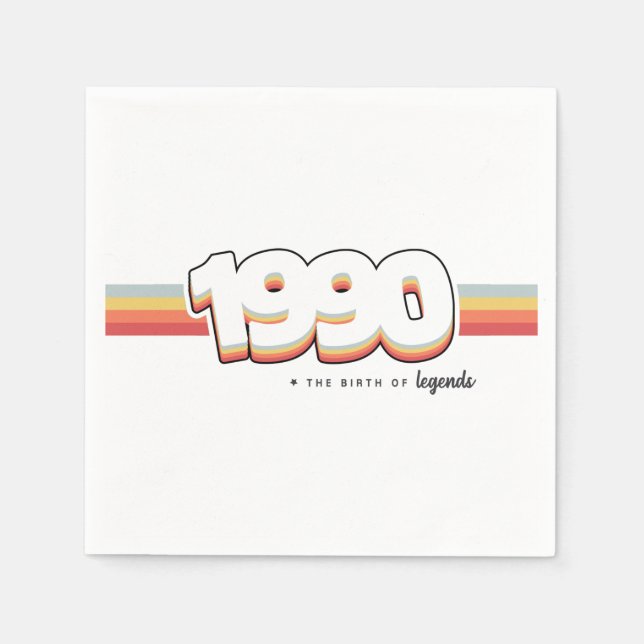 1990 The birth of legends Napkins (Front)