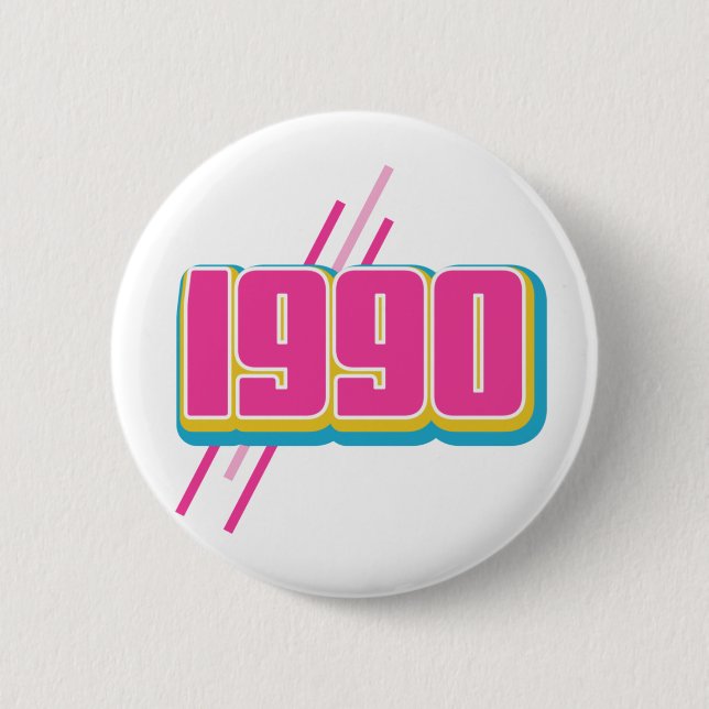 1990 vintage text button (Front)