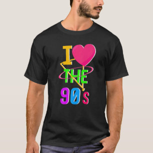 1990's 90s I Heart Nineties I Love The 90's Old Sc T-Shirt