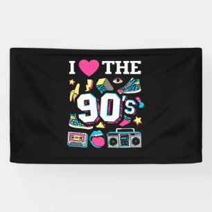 1990's 90s I Heart the Nineties Banner