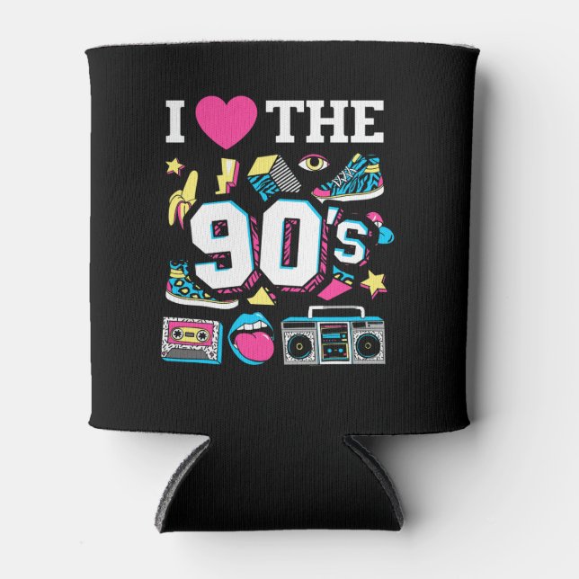1990's 90s I Heart the Nineties Can Cooler (Front)