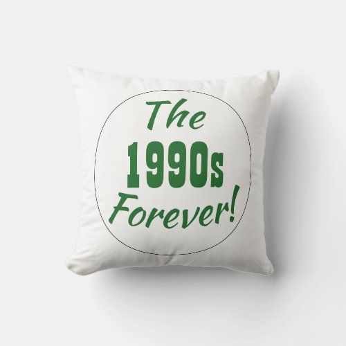 1990s Decade Retro Fun 90s Throw Pillow