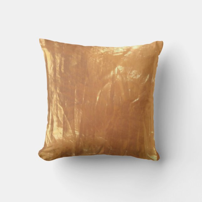 1990's Gold Pattern Throw Pillow (Front)