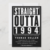 1990s Hip Hop Birthday Party Invitation