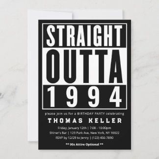 1990s Hip Hop Birthday Party Invitation