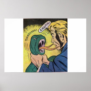 1990s Horror vintage comics classic and retro Poster