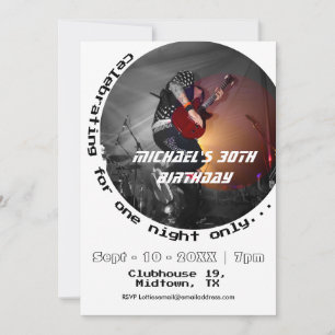 1990s Music 30th Photo Birthday Party Invitation