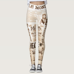 1990's newspaper design legging