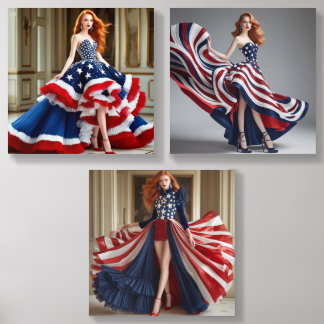 1990s Opulent and Bold Fashion Dresses  Acrylic Photo Tile